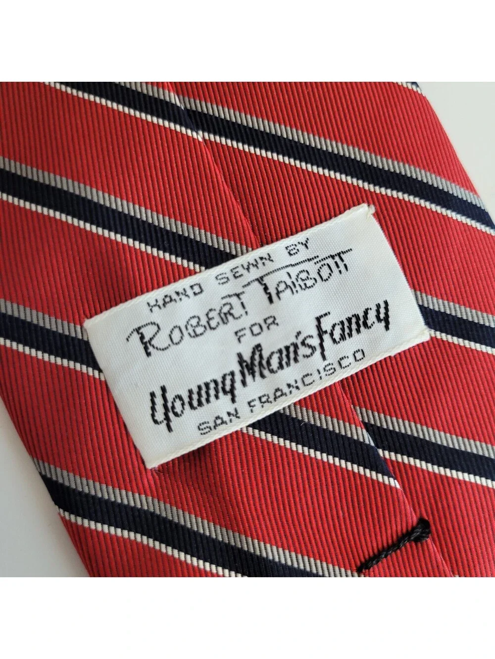 Robert Talbott for Young Man's Fancy San Francisco Tie Red Navy Stripe